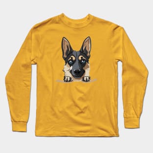 dog in pocket funny puppy for dog lover German Shepherd Long Sleeve T-Shirt